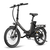 FAFREES F20 Lasting Electric Bike - 250W Motor 36V18.2Ah Battery 120KM PAS Mode Range Mechanical Brakes - Gun Black